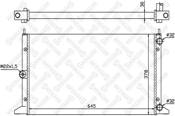 10-25107-SX_радиатор системы охлаждения!\ VW Sharan, Ford Galaxy 1.9TDi 95>