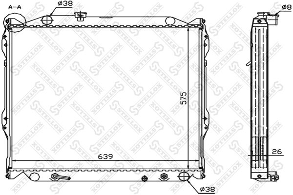 10-25153-SX_радиатор системы охлаждения! АКПП\ Toyota Land Cruiser/Prado 2.4/3.0 KZJ90W 96-98