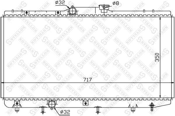 10-25156-SX_радиатор системы охлаждения! АКПП\ Toyota Corolla 1.3/1.6 92-97