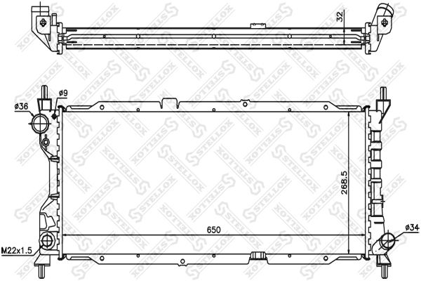 10-25203-SX_радиатор системы охлаждения!\ Opel Corsa 1.5D/1.7D 94-01