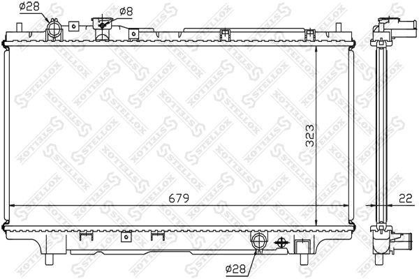 10-25217-SX_радиатор системы охлаждения!\ Mazda 323 1.3-1.8 96-98