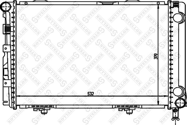 10-25219-SX_радиатор системы охлаждения!\ MB W124 2.0D/2.5D 84-93