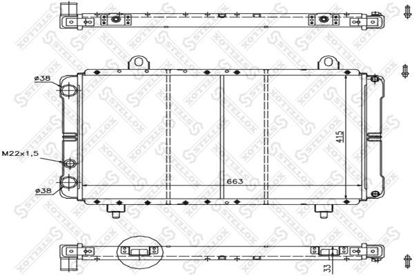 10-25228-SX_радиатор системы охлаждения!\ Peugeot J5, Fiat Ducato 1.9D/2.5D/TD 81>