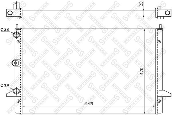 10-25242-SX_радиатор системы охлаждения!\ VW Sharan 2.8i VR6 95>