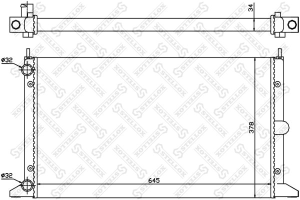 10-25243-SX_радиатор системы охлаждения!\ Ford Galaxy 2.0i 95>