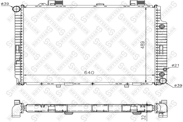 10-25261-SX_радиатор системы охлаждения! АКПП\ MB W210 2.0/2.2CDi 98>