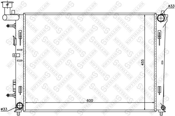 10-25309-SX_радиатор системы охлаждения! АКПП\ Hyundai Avante/Elantra/i30 1.4-2.0 06>