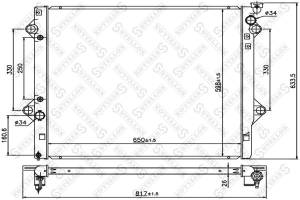 10-25364-SX_радиатор системы охлаждения! АКПП\ Toyota Land Cruiser 4.0 03>