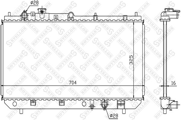 10-25377-SX_радиатор системы охлаждения! МКПП\ Mazda 323 F/S 1.5/1.8 98>