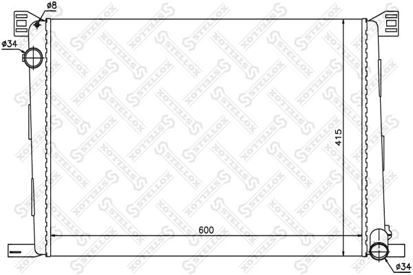 10-25408-SX_радиатор системы охлаждения!\ BMW Mini One 1.4-1.6i 06>/Mini Cooper 09>/Mini Clubman 07>