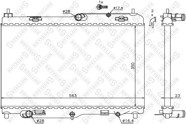 10-25410-SX_радиатор системы охлаждения! АКПП\ Ford Fiesta 1.4EFi 08>