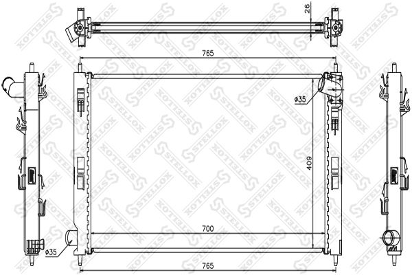 10-25452-SX_радиатор системы охлаждения!\ Mitsubishi Outlander 2.0 DiD PF 06>