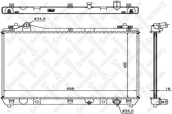 10-25458-SX_радиатор системы охлаждения! АКПП\ Suzuki Liana 1.3/1.6 01>