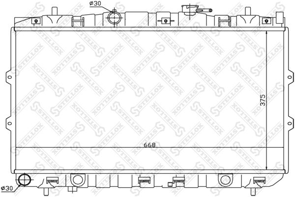 10-25467-SX_радиатор системы охлаждения!\ KIA Cerato 1.6/2.0 04>