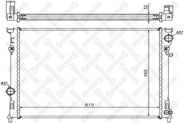 10-25627-SX_радиатор системы охлаждения!\ Chrysler 300 C 2.7-6.1 04>