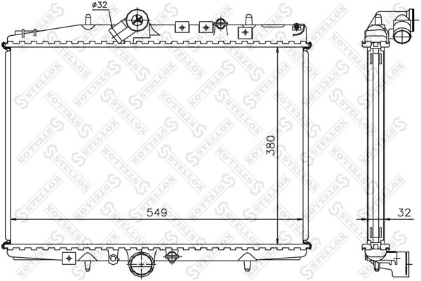 10-25647-SX_радиатор системы охлаждения! МКПП\ Citroen C5, Peugeot 607 2.2HDi 00>