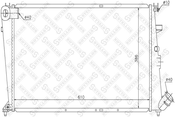 10-25651-SX_радиатор системы охлаждения! с AC МКПП\ Citroen Xantia 1.6-2.0i 93>