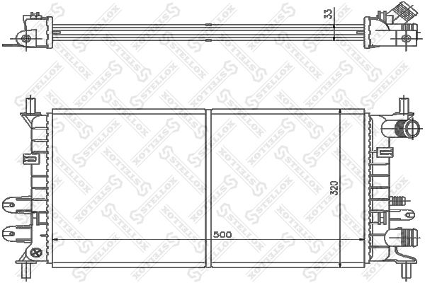 10-25811-SX_радиатор системы охлаждения!\ Ford Escort 1.1/1.3i 90-00