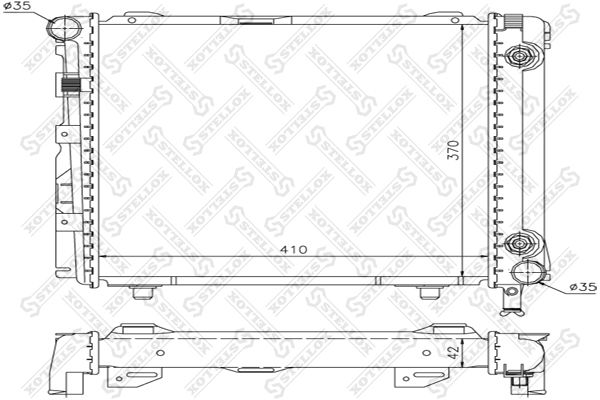 10-25890-SX_радиатор системы охлаждения! АКПП\ MB W124 2.0i/2.3i 84>