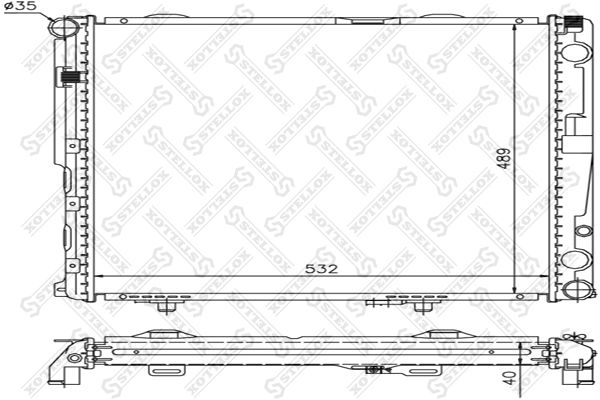 10-25905-SX_радиатор системы охлаждения!\ MB T124 2.0-3.0D/2.5TD 93-96