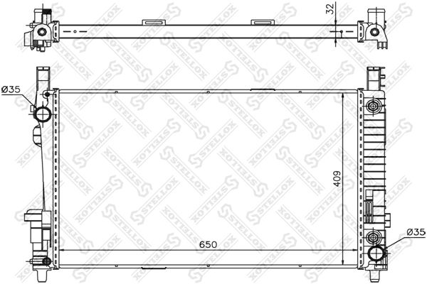 10-25936-SX_радиатор системы охлаждения! АКПП\ MB W169/W245 1.5/1.7/2.0i/CDi 04>