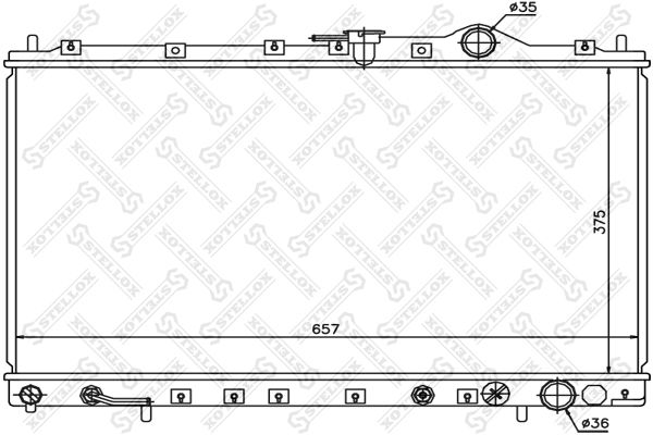 10-25965-SX_радиатор системы охлаждения! АКПП\ Mitsubishi Space Runner/Space Wagon II 1.8i 93-99