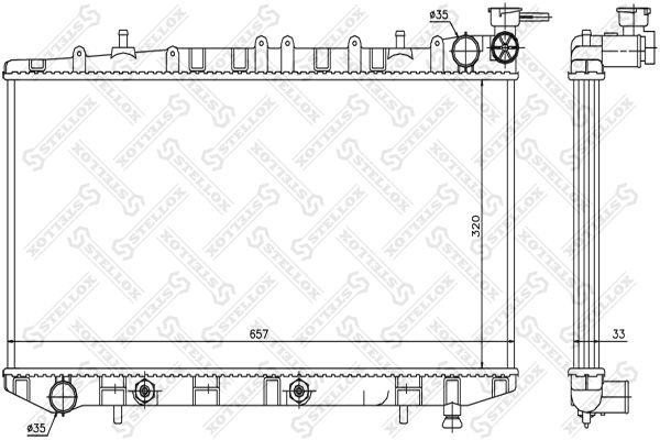 10-25987-SX_радиатор системы охлаждения! АКПП\ Nissan Sunny IV 2.0i Turbo 90-95