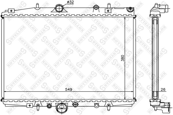 10-26137-SX_радиатор системы охлаждения! без AC АКПП\ Citroen C5/Xsara 1.8-2.0i 01>