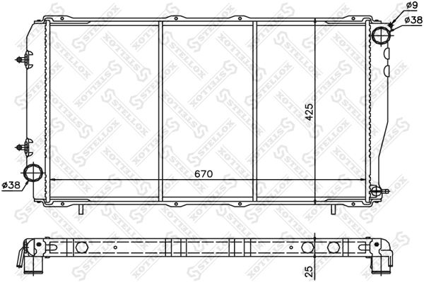 10-26242-SX_радиатор системы охлаждения! АКПП\ Subaru Legacy 2.2T 89-94