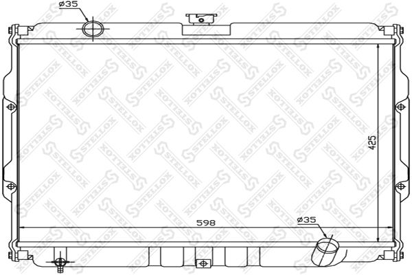 10-26541-SX_радиатор системы охлаждения! МКПП\ Hyundai Galloper 2.5TDiC 97-03