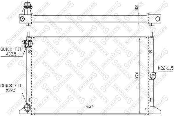 10-26572-SX_радиатор системы охлаждения!Valeo Classic\Ford Galaxy/Seat Alhambra,VW Sharan 1.9TDi 00>