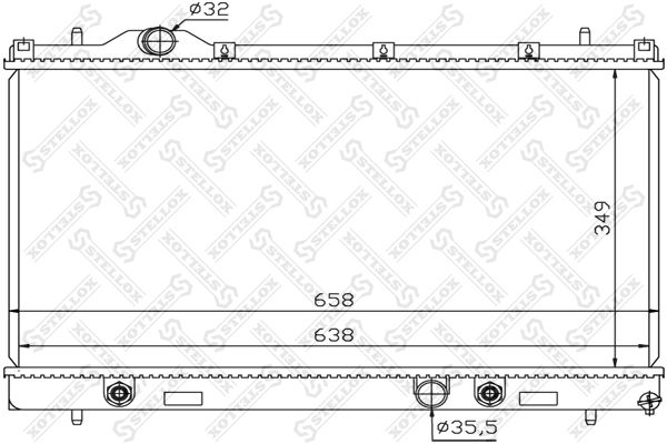 10-26742-SX_радиатор системы охлаждения!\ Chrysler Neon 1.6 16V/2.0 16V 99>