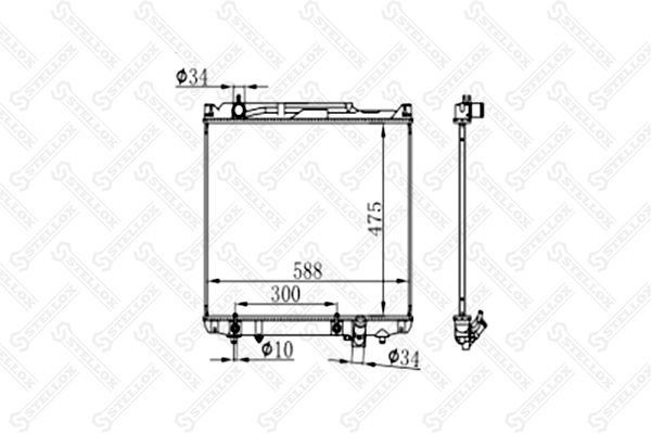 10-26793-SX_радиатор системы охлаждения! АКПП\ Suzuki Grand Vitara 2.7i 24V 01-05