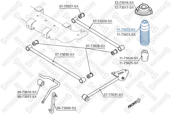 11-73022-SX_пыльник амортизатора заднего!\ Daewoo Lacetti Sedan/Hatchback 04>