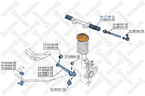 14-17148-SX_пыльник рейки рулевой!\ Citroen ZX, Peugeot 306 all <97