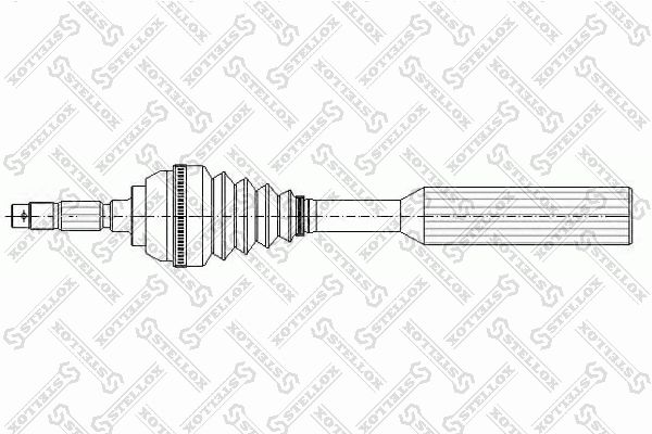 158 1053-SX_привод левый! 612mm ABS, 21039\ Peugeot 206 98>