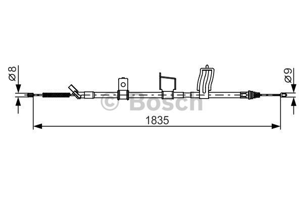 1 987 482 341_трос ручника! правый\ Nissan Qashqai/Qashqai+2 1.5-2.0i/dCi 07>