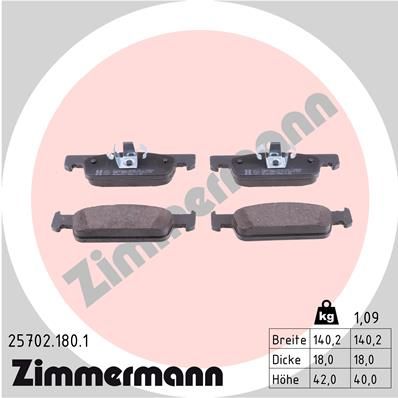 25702.180.1_колодки дисковые !перед. 140x42x18 \ Dacia Logan II/Sandero II 1.2/1.5dCi 12>