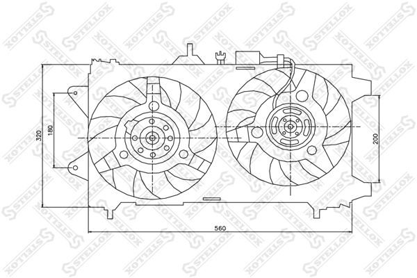 29-99089-SX_вентилятор охлаждения! правый\ Audi A6 4F2 04>/A6 Avant 4F5 05>