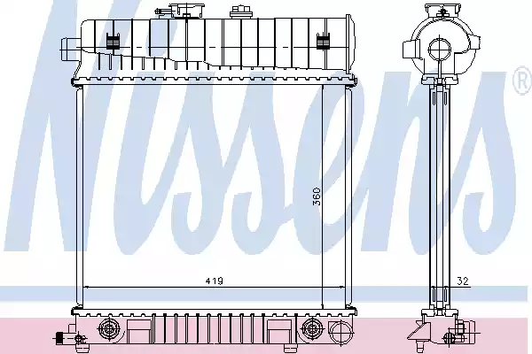 NS62708A_радиатор системы охлаждения! без AC\ MB W202/W210 1.8-2.3 93-00