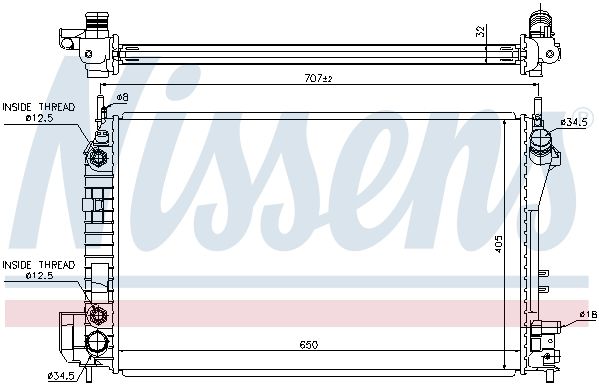 NS630703_радиатор системы охлаждения!\ Opel Vectra C 2.8i 24V Turbo 05-06