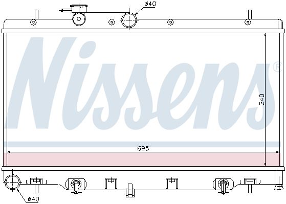 NS64114_радиатор системы охлаждения!\ Subaru Legacy/Outback 2.5/3.0 03>