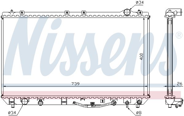 NS647541_радиатор системы охлаждения! АКПП\ Toyota Camry 3.0 96-01