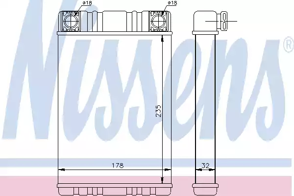 NS72028_радиатор печки!\ MB W203/C209/W463/R230 00>