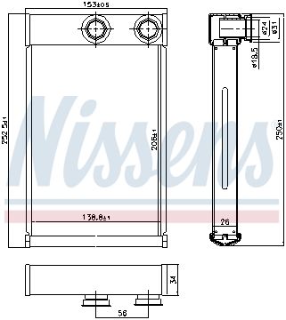 NS72669_радиатор печки! \ Chevrolet Cruze 11>/Orlando 11>