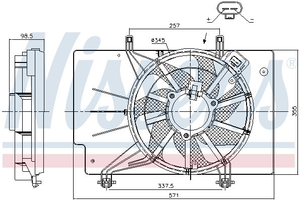 NS85910_вентилятор охлаждения!\ Ford B-MAX 12>