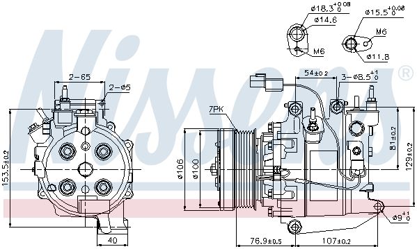 NS89246_компрессор кондиционера!\ Honda Civic 1.8 05>