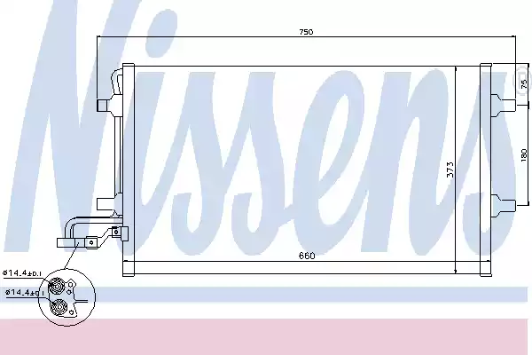 NS940086_=AVA VO5140 [30647932] !радиатор конд.\ Volvo C30/S40/V50 1.6-2.0i/1.6-2.0D 03>