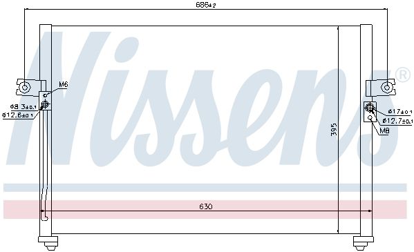 NS94038_=HY5058=GR923063=8FC 351 038-761 [976064A000] !радиатор конд.\ Hyundai Satellite/Starex 97>