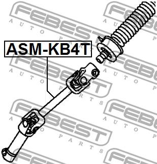 ASM-KB4T_вал карданный рулевой нижний!\ Mitsubishi L200 KA4T 05-15